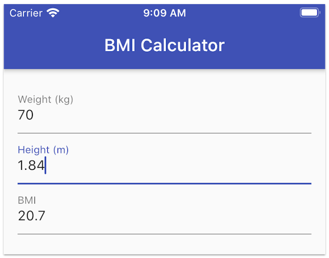 Daily challenge: build a simple BMI calculator app