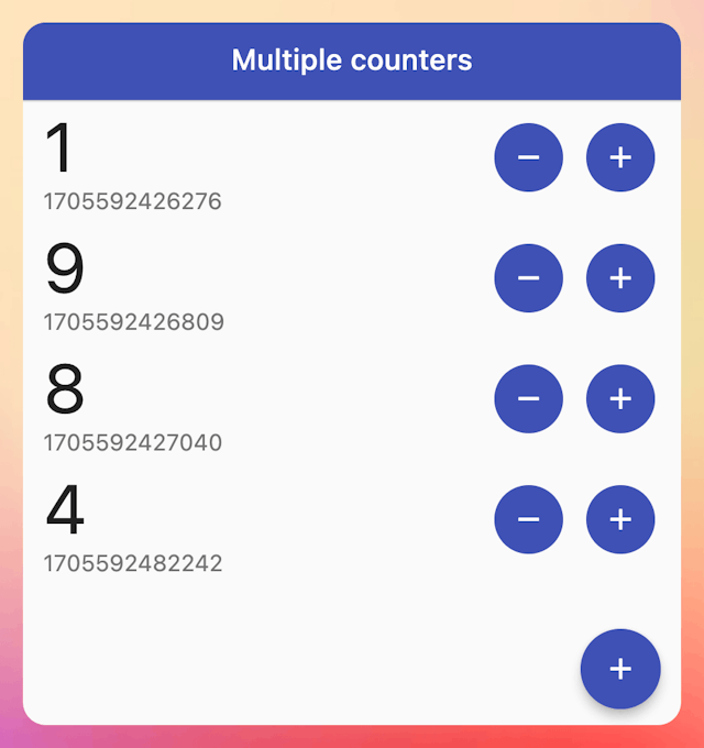 Daily challenge #1: try to implement a multiple conters app
