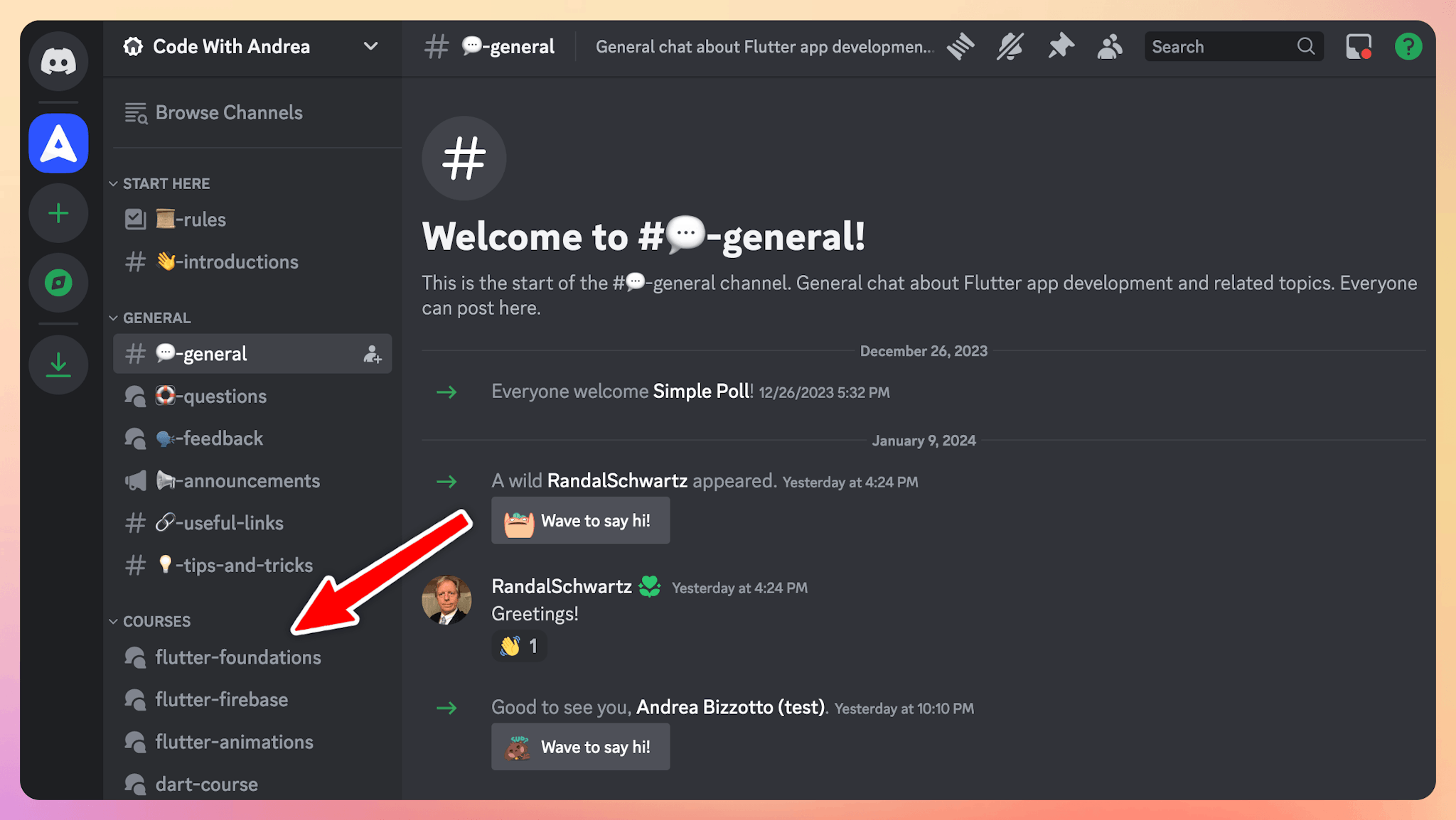 Discord Server for Code with Andrea