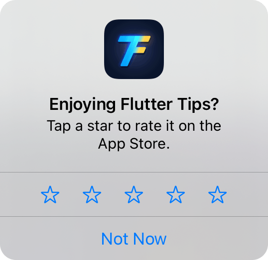 The in-app review prompt on iOS